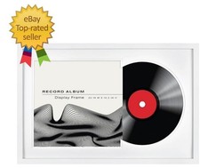 Double Matte Record Album Frame, 16.5x25 Record Frame, White for LP Vinyl Record