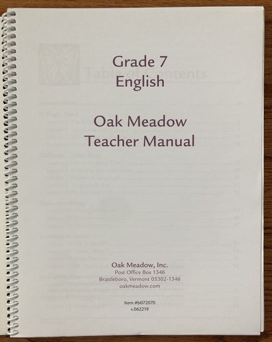 Oak Meadow English 7 Teacher Manual 2019 - Picture 8 of 14