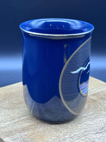 TAZAS COSTERAS OTAGIRI 8 oz oro azul gaviotas voladoras océano playa Japón conjunto de colección ~ 2 - Imagen 13 de 16