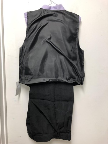 Spring Notion Boys 5 Piece Pinstripe Vest Set with Tie and Bowtie Lilac Size 14 - Picture 4 of 8
