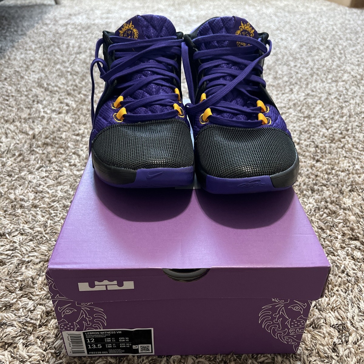Size 12 - Nike LeBron Witness 8 Lakers | eBay