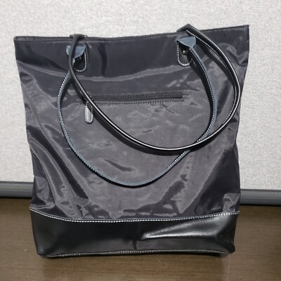 Wilsons Leather Black Nylon Large Shoulder Bag Tote