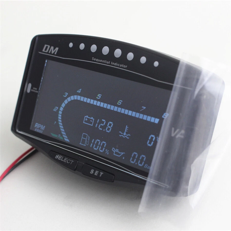 Medidor de presión de aceite para automóvil camión voltímetro tacómetro medidor de temperatura/combustible del agua con sensor Foto 4 de 4