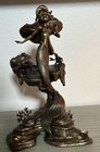 Disney Park Ariel Bronze Figurine Light Up Little Mermaid Princess Statue