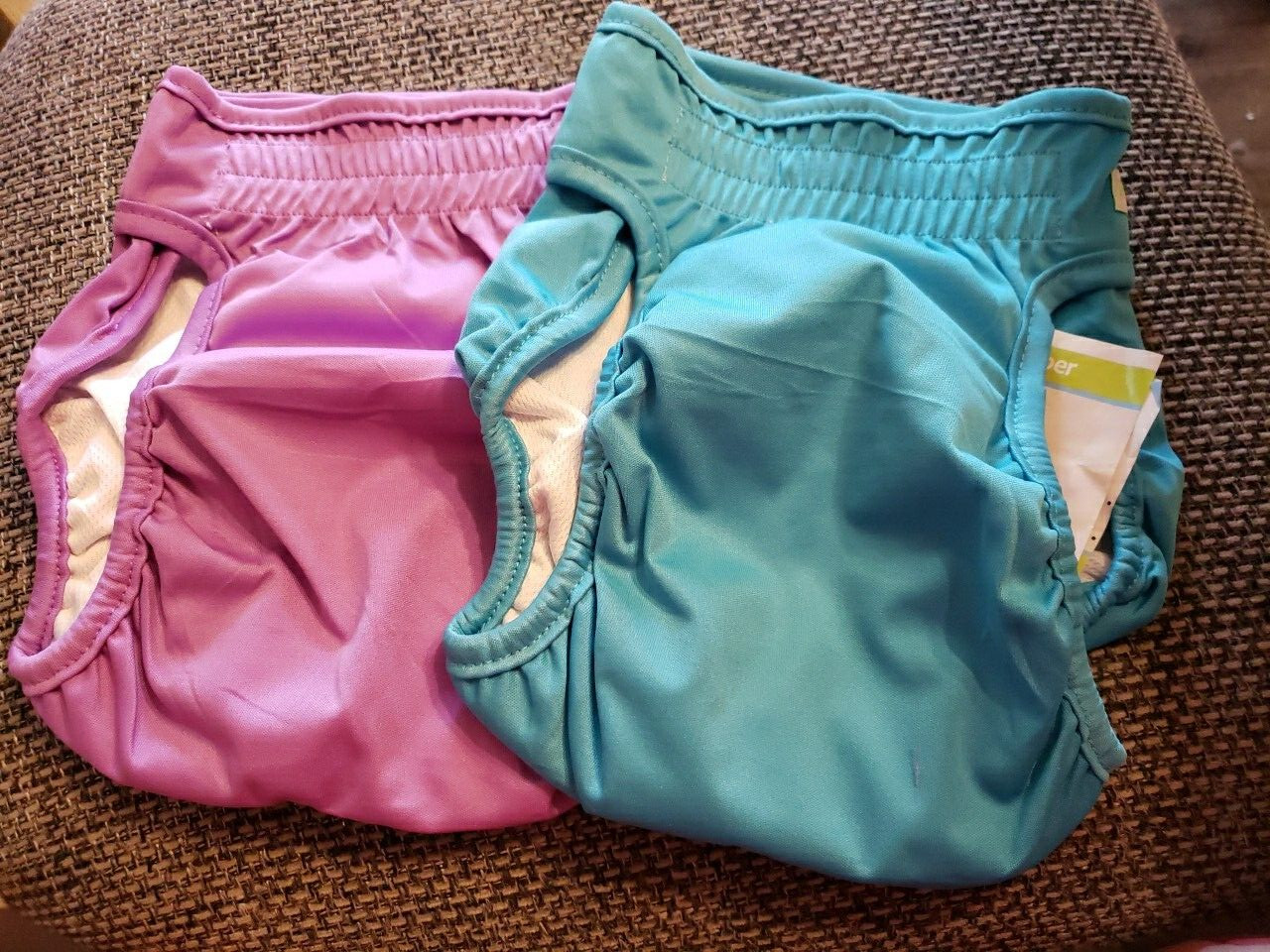 Wegreeco Size MEDIUM Washable Female Dog Diaper Pack Of 2- Purple & Blue