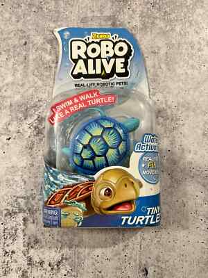 Zuro Robo Alive Real Life Robotic Pet Water Activated Swims Tiny Turtle