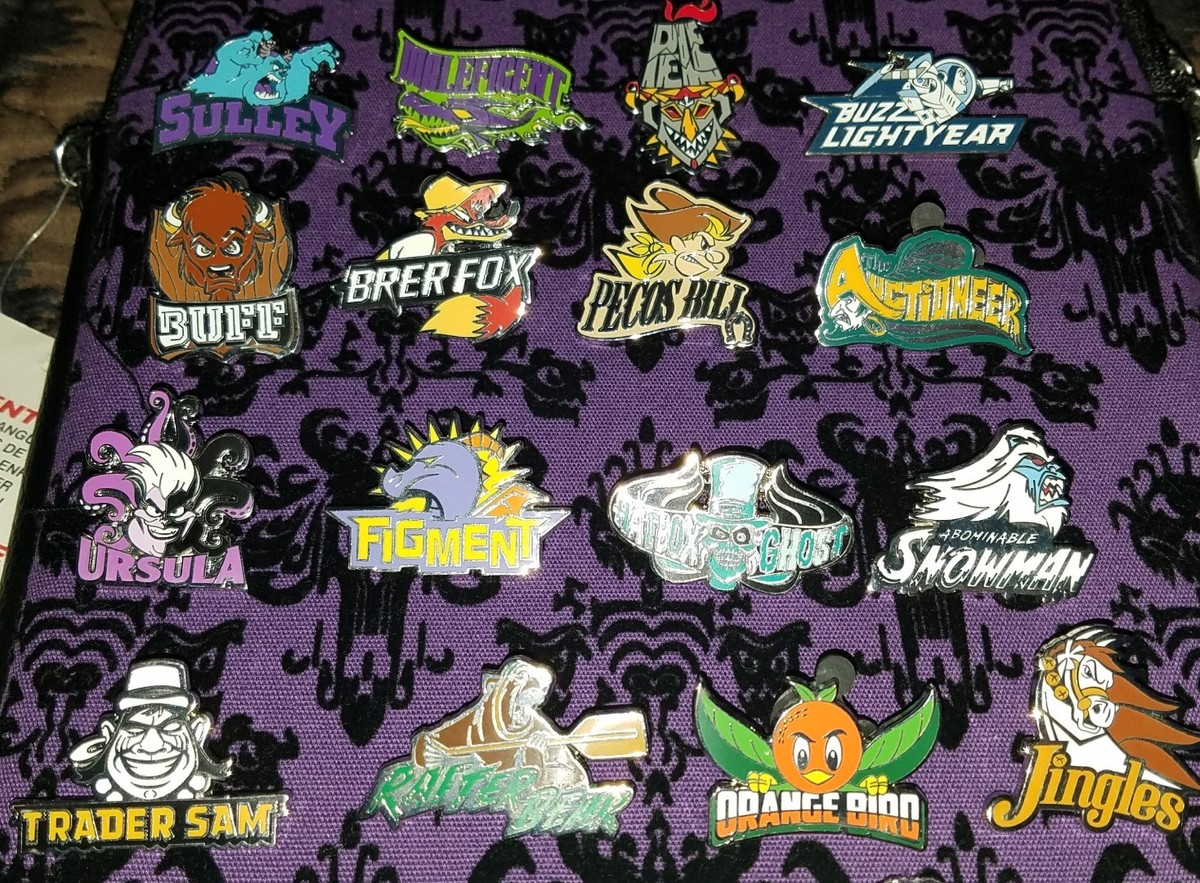 Disney Pins Fantasyland Football Mystery 16 Pin Complete Set Free