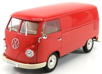 Welly 1/18 Van Volkswagen T1 Van 1963 Rot Statisches Modell Diecast