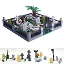 MOC City Street View Medieval Knight Castle Cemetery Tombstone Baseplate Bulk