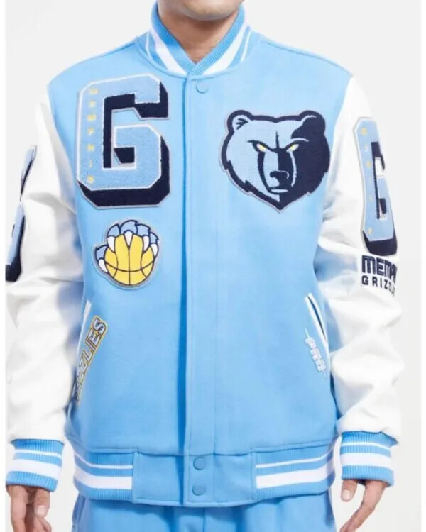 Chaqueta Universitaria Memphis Grizzlies Letterman Pro Estándar Memphis Grizzlies