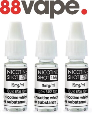 88Vape Nicotine Shots 15mg & 18mg Nic Drops 10ml Bottle E-Liquid Vape Juice 