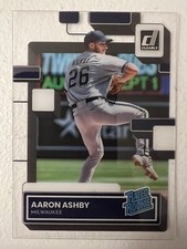 2022 Panini Chronicles Clearly Donruss Rated Rookie RC Aaron Ashby Brewers