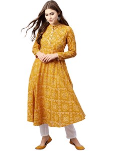 yellow kurti top