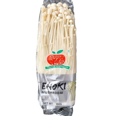 100g frische Enoki Pilze Samtfußrübling Euro Asia Fruit Enoki Mushroom fresh