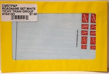 Tichy Train Group O scale #10413O MILWAUKEE ROADNAME SET WHITE