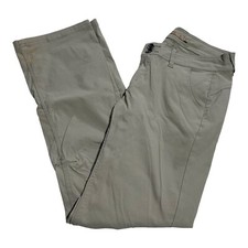 Prana Halle Pant II Women's 8 Beige Straight Leg Roll Up Convertible Stretch