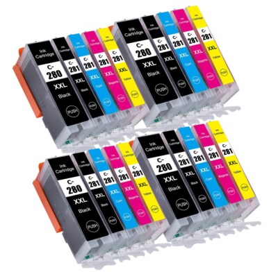 20P Premium PGI-280XXL CLI-281XXL Ink Cartridge for Canon TR8620A TR8622A TS702A