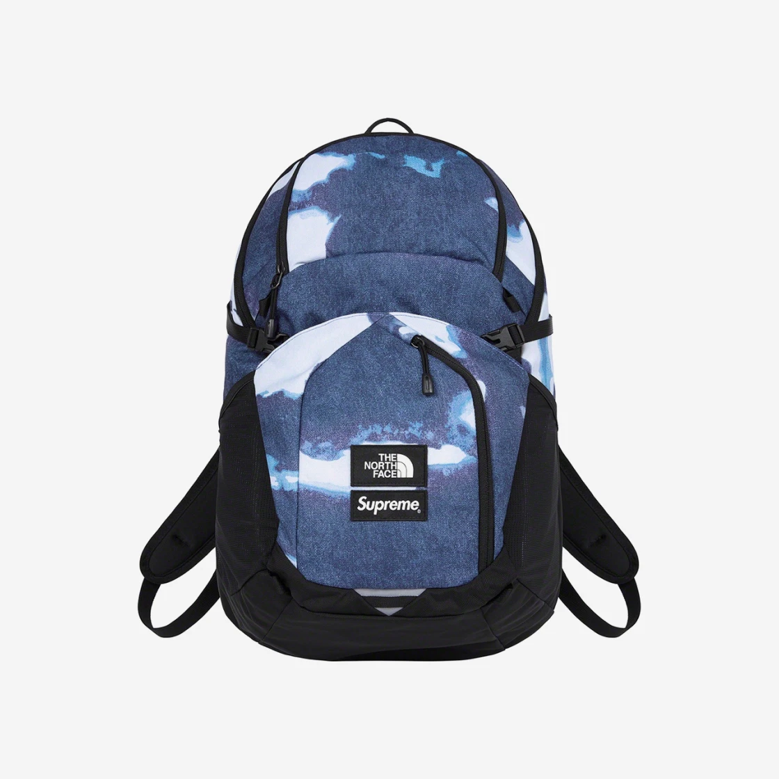 Sac à dos Supreme x The North Face imprimé denim blanchi Pocono indigo   21FW NF0A