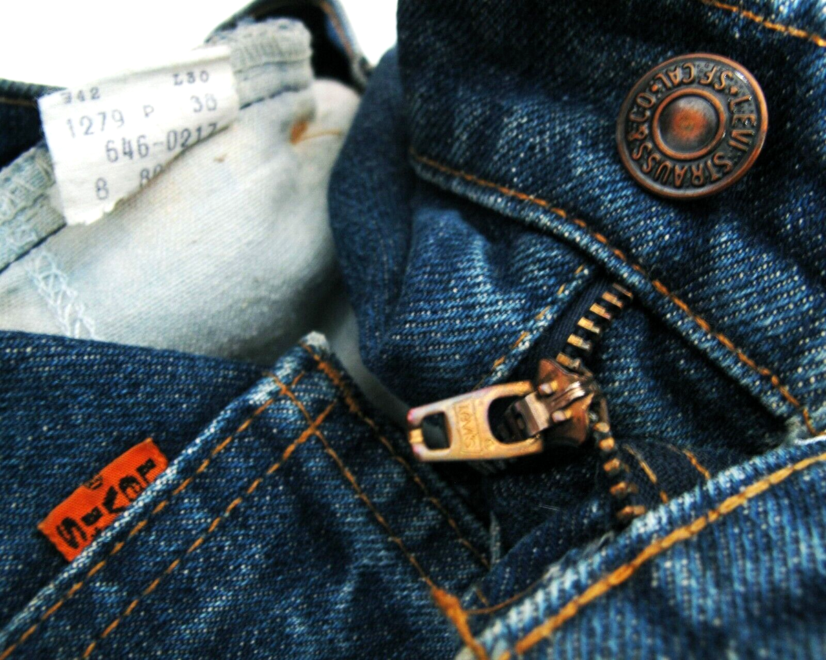 HOT VTG USA 80's LEVI'S 646 BOOTCUT ORANGE TAB BUTTON 8