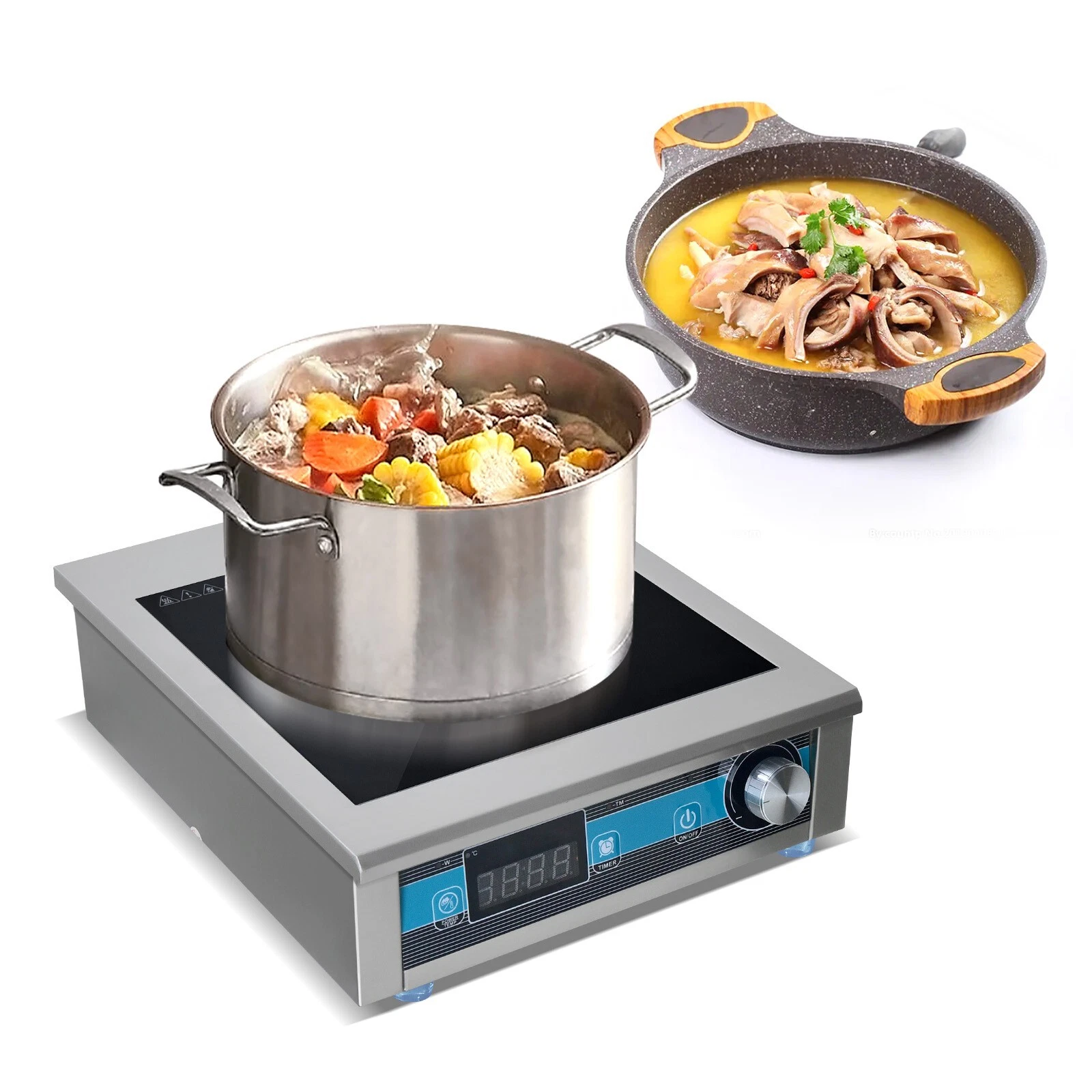 Commercial Induction Cooktop Burner, Hot Plate, Overvoltage Protect 1800W, 120V