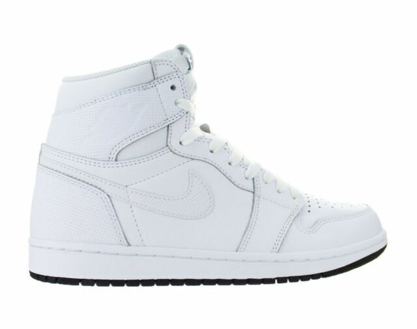 jordan 1 perforated white on feet