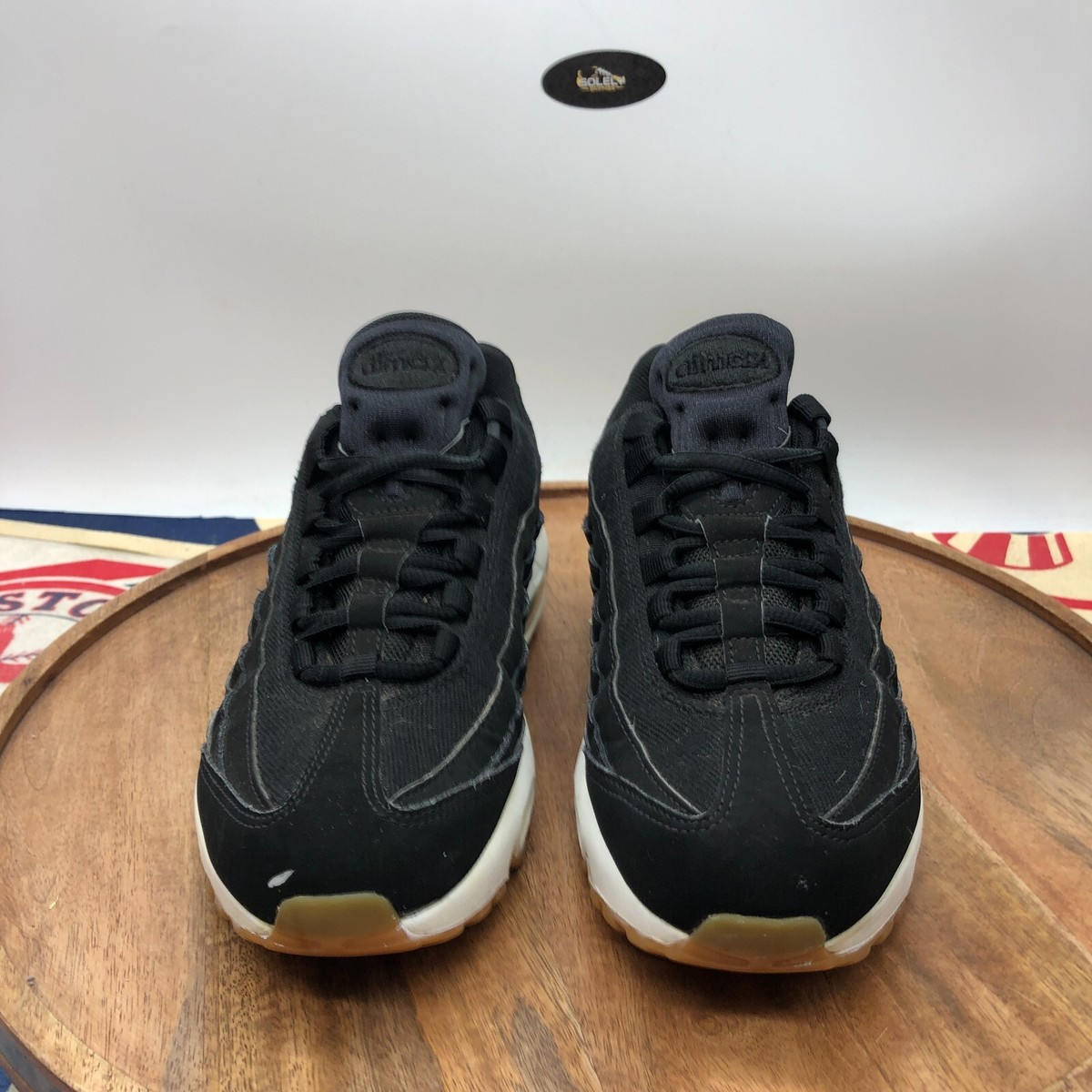 Nike Women Air Max 95 Black White Anthracite Gum Running Shoes