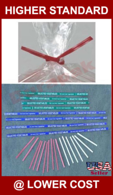 50000 4'' Twist Tie for Bakery Cello Bag Green Red White Secure Closure Packaging