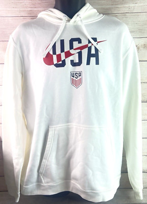 NIKE CLUB FLEECE TEAM USA PROMO OLYMPIC HOODIE WHITE SWEATSHIRT M31777 MEN'S XL
