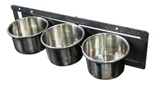 Stainless Steel Bird Cage Feeder Cup Set with Swivel Gate for Aviary Cage
