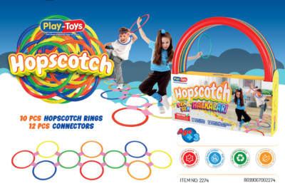 Hopscotch set outdoor activity beach toy family outdoor play stacking ...