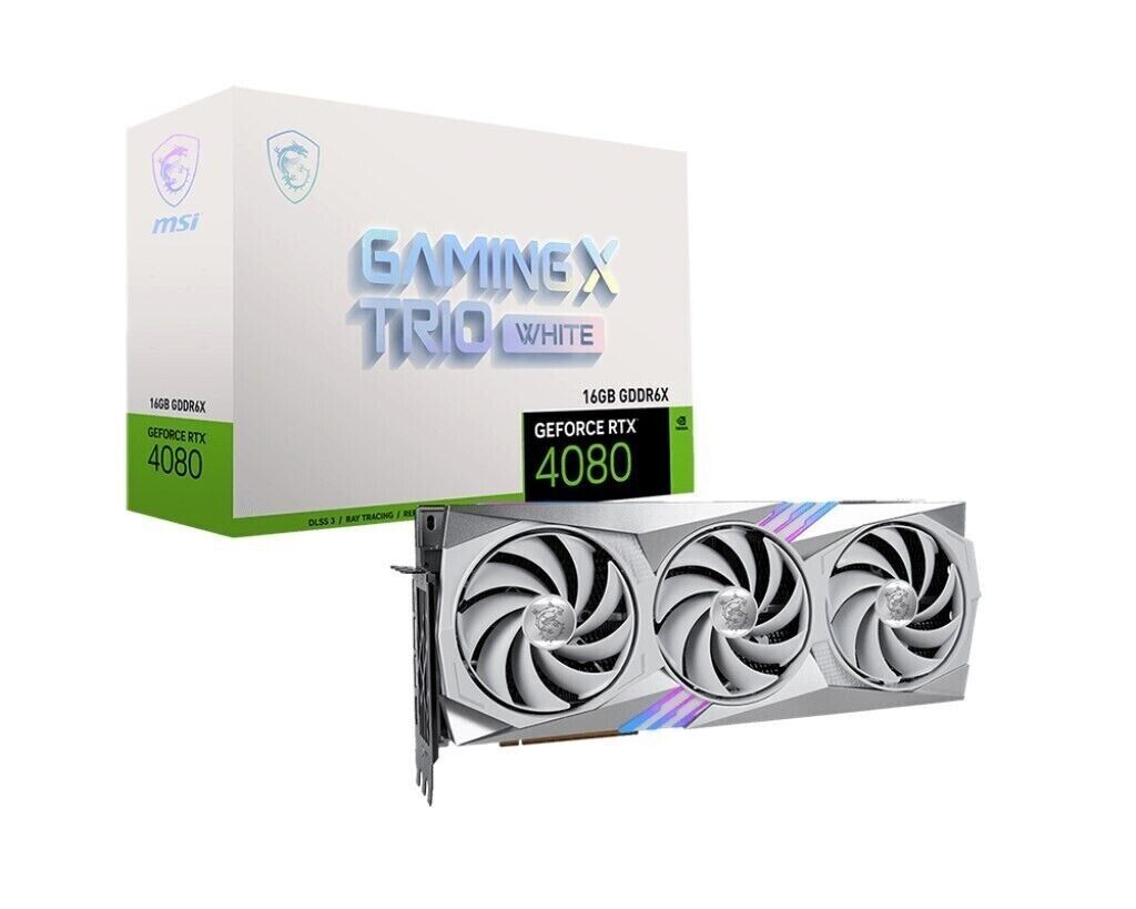 MSI GeForce RTX 4080 16GB GAMING X TRIO WHITE GDDR6X MSI GeForce RTX 4080 16GB GAMING X TRIO WHITE GDDR6X