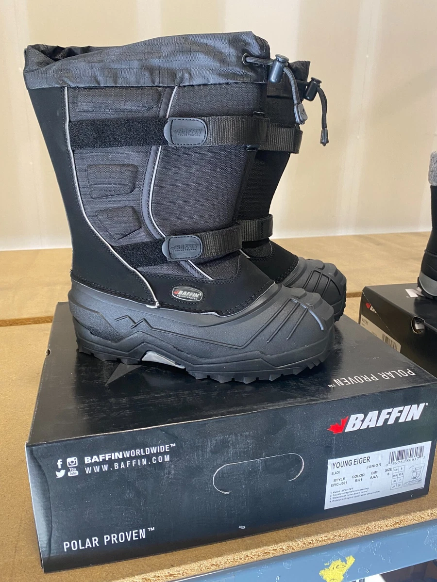 Baffin Youth Young Eiger Winter Boots Black