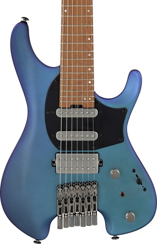 Ibanez Q547 7-string Electric Guitar - Blue Chameleon Metallic Matte - Picture 4 of 11