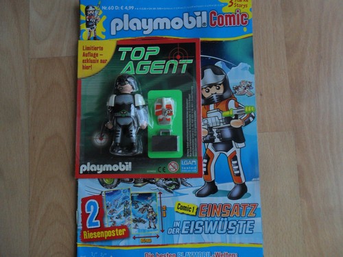 Playmobil-Comic mit Originalfigur-Top Agent- Neu, OVP