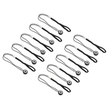 Camera Lens Cap Leash, 10Pcs Elastic Adhesive Cap Cover Keeper Holder, Black