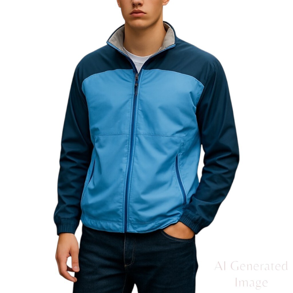 SACAI X NIKE Giacca a vento uomo Nike Golf Storm Fit blu colorblock full zip taglia S