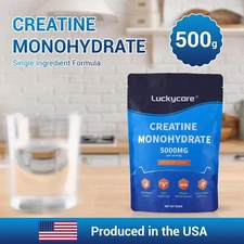 LuckyCare 500 Gram Pure Creatine Monohydrate Powder Micronized - 5g Per Serving