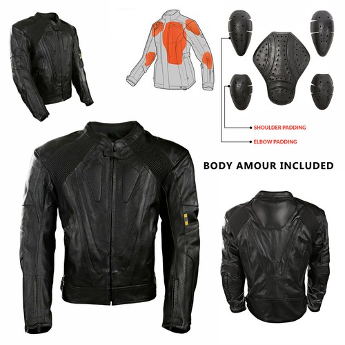 Black Motorcycle Brando Biker Quilted 