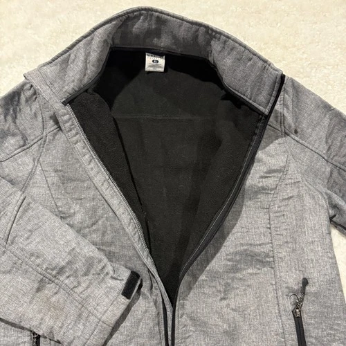 Magellan Outdoors Jacket Mens XL Gray Softshell Fleece Lined Full Zip Hiking image 4
