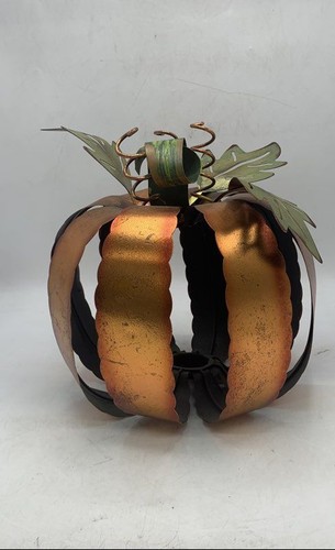 Metal Pumpkin Candle Holder