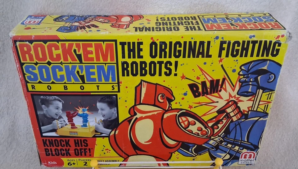 Mattel Rock 'Em Sock 'Em Robots Original Fighting Game In Box Working 2012. - Image 4 of 4
