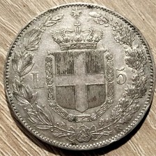 REGNO D'ITALIA UMBERTO I 5 Lire 1879 ARGENTO