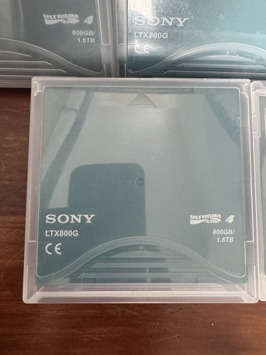Lotto 5 nastri/cartucce dati Sony LTO-4/Ultrium-4 usati 1,6 TB LTX800G backup - Foto 2 di 3