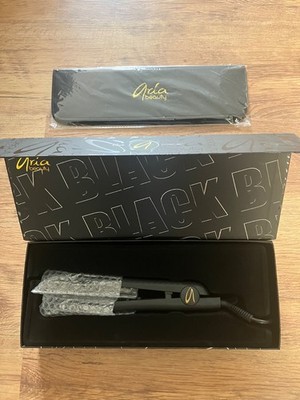 Aria Beauty Black Ceramic Pro Haarstyler 1,25 Zoll Glätteisen Neu UVP 195£