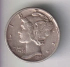 1942-S MERCURY DIME 10¢ SAN FRANCISCO 90% SILVER COIN UNITED STATES MINT