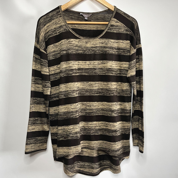 Katies Jumper Sweater Women Small Striped Long Sleeve Round Neck Lightweight Top