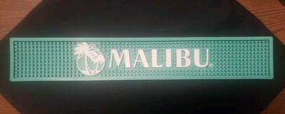 MALIBU RUM RUBBER RAIL RUNNER SPILL BAR MAT SKINNY COASTER *BRAND NEW*