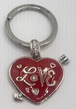 Brighton LOVE HEART Red Key Fob NWOT
