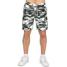 Enzo Cargo Shorts Mens Camo Combat Elasticated Waist Multi Pocket Half Pants UK