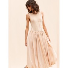 Free People Calla Lilly Maxi Dress in Sandstone Size Small